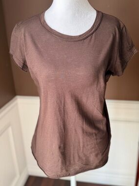 Michael Stars Trudy Crew Tee Cotton Slub Java Size Small NWT